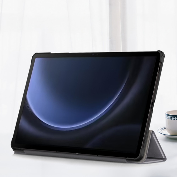 Husă pentru Samsung Galaxy Tab S9 FE+ Plus, Smartcase cu spațiu pentru stylus, gri