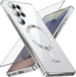 Husă pentru Samsung Galaxy S25 Ultra, Electro MagSafe, de argint + Sticlă pentru ecran
