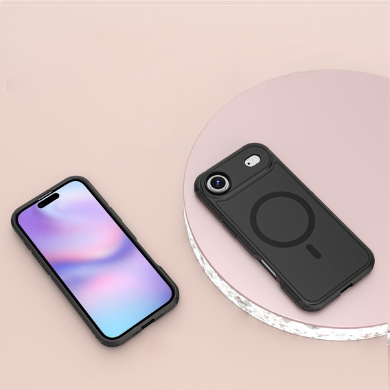 Husă MagForce pentru iPhone Air, pentru MagSafe, blindată, neagră