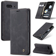 Husa CASEME pentru Google Pixel 7, Leather Wallet Case, negru