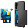 Huse pentru Huawei P30 Pro, Sliding Card Holder, negru