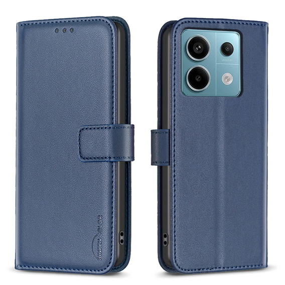 Husa cu clapetă pentru Xiaomi Redmi Note 13 Pro 5G, BINFEN Wallet, albastru