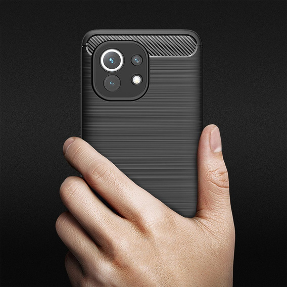 Huse pentru Xiaomi Mi 11, Carbon, negru
