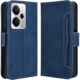 Cu clapetă pentru Realme 14 5G / Realme 14T 5G, Card Slot, albastru închis