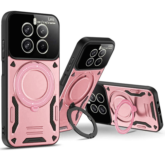 Husă blindată pentru Realme 12 Pro 5G / 12 Pro+ 5G, Magnetic Ring, roz