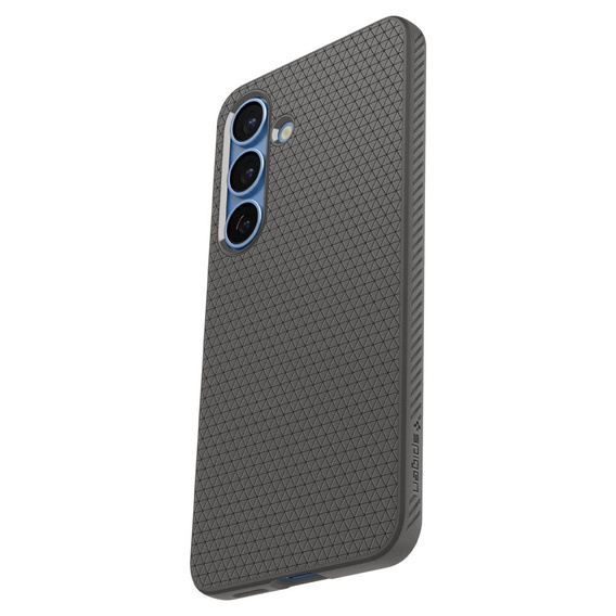 Carcasa Spigen pentru Samsung Galaxy S25, Liquid Air, negru + 9H Tempered Glass