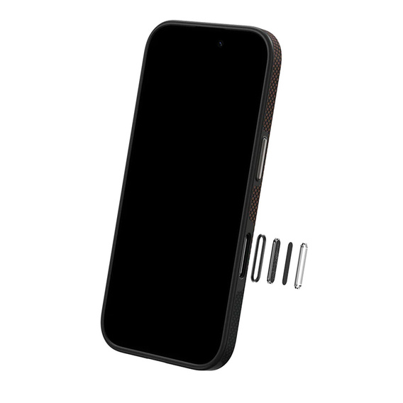 BENKS Kevlar Magnetic Armor Pro Prestige 600D Y065 carcasă pentru MagSafe cu buton activ pentru iPhone 16 Pro