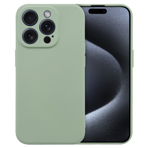 Husa pentru iPhone 15 Pro Max, Silicone Lite, verde