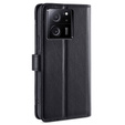 Cu clapetă pentru Xiaomi 13T / 13T Pro / Redmi K60 Ultra, Wallet Zipper Pocket, negru