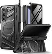 Carcasă pentru Samsung Galaxy S24 Ultra, seria Tongate MECH cu suport, negru