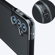 Carcasă pentru Samsung Galaxy A35 5G, Fusion Hybrid, cu protecție pentru camera foto, transparent / negru