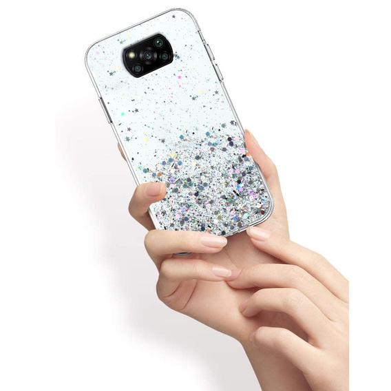 Huse pentru Xiaomi POCO X3 / X3 NFC, Glittery, transparentă