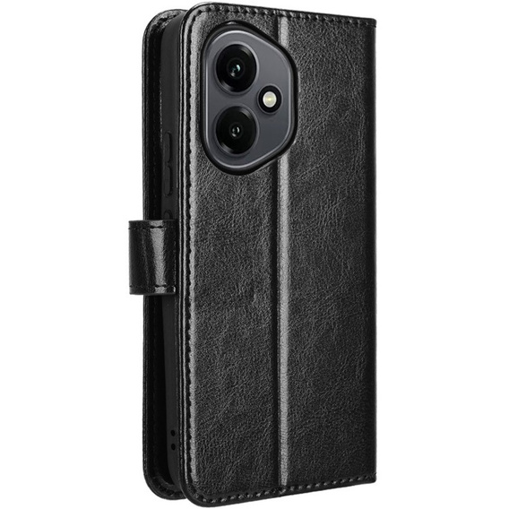 Cu clapetă pentru Honor 400 5G, Crazy Horse Wallet, negru