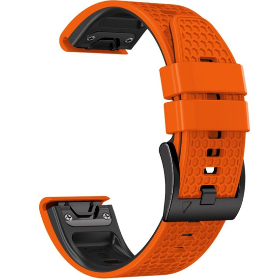Curea de silicon pentru Garmin Fenix 7 / Forerunner 965 / 955 / 945 / 935, portocaliu /  negru