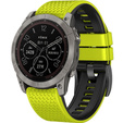 Curea de silicon pentru Garmin Fenix 7 / Forerunner 965 / 955 / 945 / 935, galben / negru