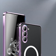 Carcasă de protecție pentru camera foto pentru Samsung Galaxy S23 FE, CamShield MagSafe, transparent / violet