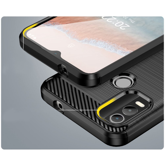 Huse pentru Nokia C21 Plus 4G, Carbon, negru