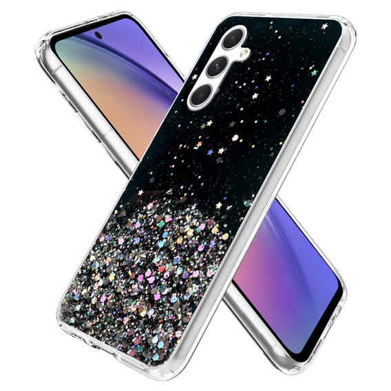 Huse pentru Samsung Galaxy A54 5G, Glittery, negru