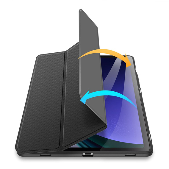 Husa pentru Samsung Galaxy Tab S10 Lite / S10 FE / S9 FE, Dux Ducis TOBY, negru