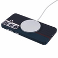 Carcasa pentru Samsung S25+ Plus, Carbon Fiber MagSafe, negru / albastru