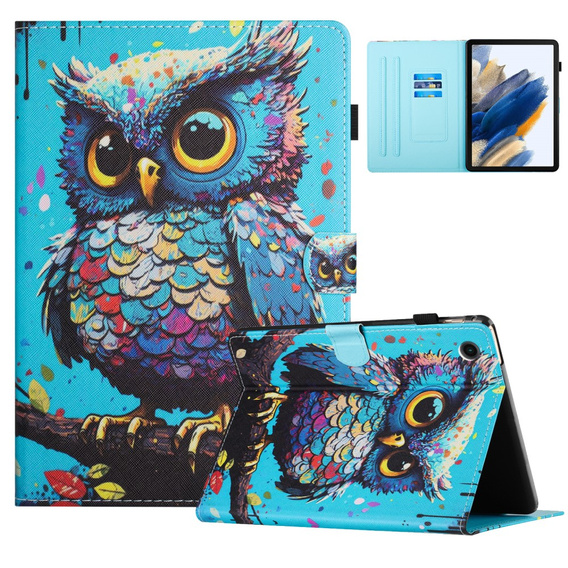 Husă pentru Lenovo Tab M10 10.1 Gen 3, cu clapetă, owl