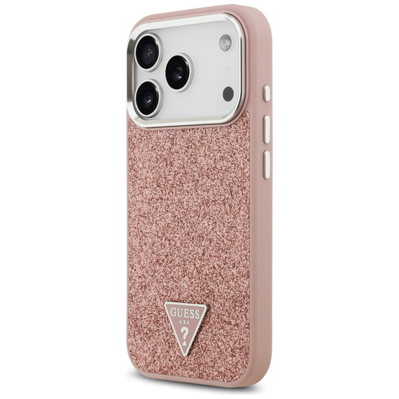Husă GUESS Glitter Triangle Logo MagSafe pentru iPhone 17 Pro Max