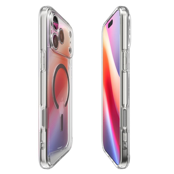 Carcasă Spigen Ultra Hybrid MagSafe pentru iPhone 17 Pro Max, transparentă / grafit
