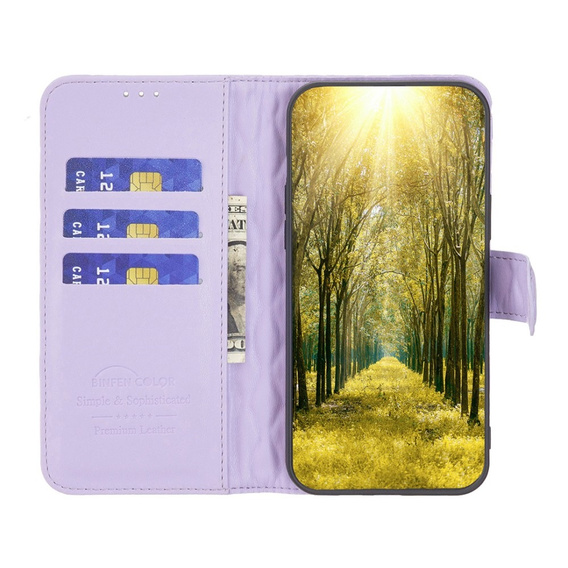 Cu clapetă pentru Motorola Edge 40 Neo, Wallet, BINFEN COLOR, violet