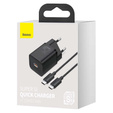Baseus Super Si PD 25 W USB-C încărcător de rețea + cablu USB-C, negru