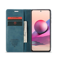 Husa CASEME pentru Xiaomi Redmi Note 10 / 10S, Leather Wallet Case, verde