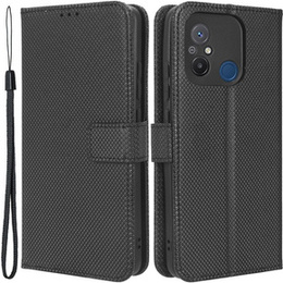 Cu clapetă pentru Xiaomi Redmi 12C, Wallet, Smart Magnet, negru