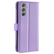 Cu clapetă pentru Samsung Galaxy M34, Wallet Zipper Pocket, violet