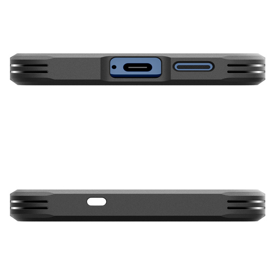 Carcasa Spigen pentru Samsung Galaxy S25+ Plus, Tough Armor Mag MagSafe, negru + 9H Tempered Glass