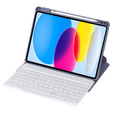 Husă pentru tastatură pentru iPad 11" 2025 A16 (11 gen.) / iPad 10.9" 2022 (10 gen.), Rotary 360° Leather, violet