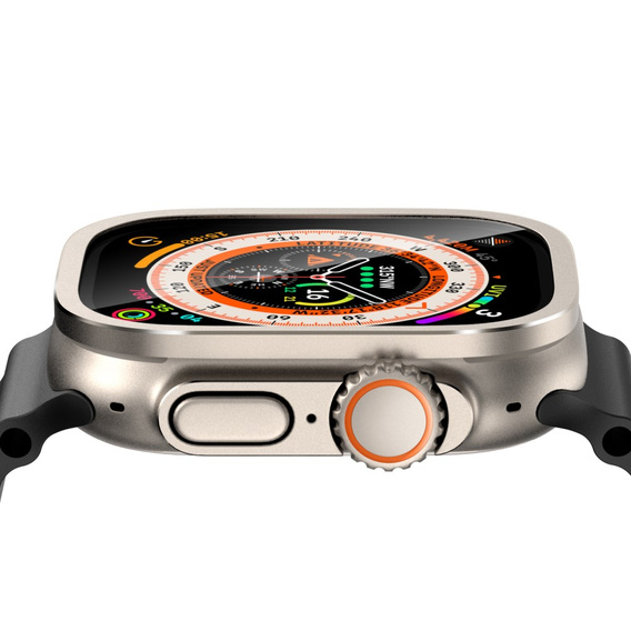 Szkło Hartowane z Ramką do Apple Watch Ultra 49mm, Złote