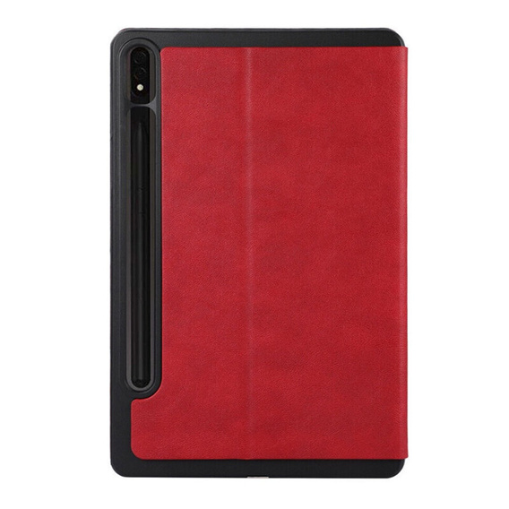 Husă pentru Samsung Galaxy Tab S9 FE+ Plus, Smartcase cu spațiu pentru stylus, roșu