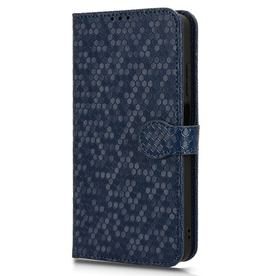 Husa cu clapetă pentru Motorola Moto G24 / G24 Power / G04, Wallet Rhombus, albastru