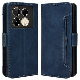 Cu clapetă pentru Infinix Note 40 Pro, Card Slot, albastru închis
