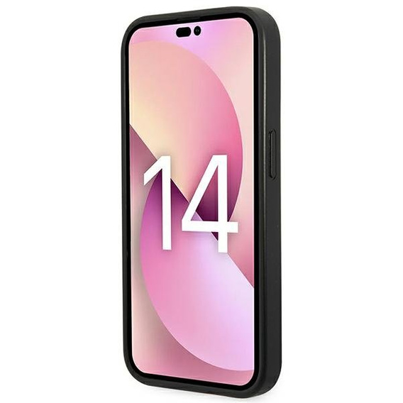 Karl Lagerfeld Huse pentru iPhone 14 Pro Max, Saffiano Karl's Head Patch, negru