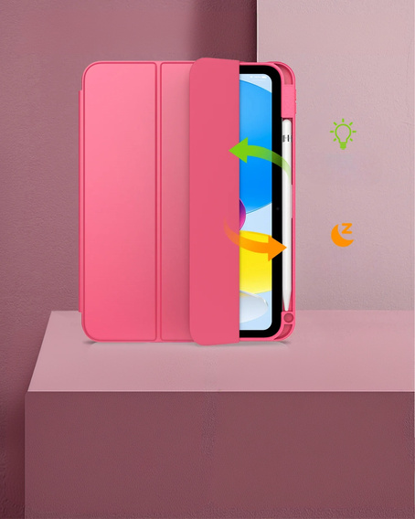 Husă pentru iPad 11" 2025 A16 (11 gen.) / iPad 10.9" 2022 (10 gen.), Smartcase Hybrid, cu spațiu pentru stylus, roz