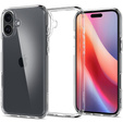 Carcasa Spigen pentru iPhone 16, Ultra Hybrid, transparentă + sticlă temperată 9H