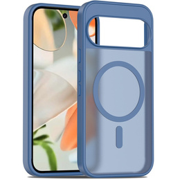 Carcasă Matt pentru Google Pixel 10 / 10 Pro, pentru MagSafe, albastru translucid