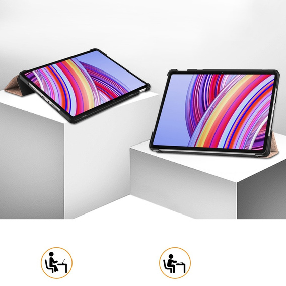 Husă pentru Xiaomi Redmi Pad Pro / Xiaomi Poco Pad, Smartcase, roz rose gold