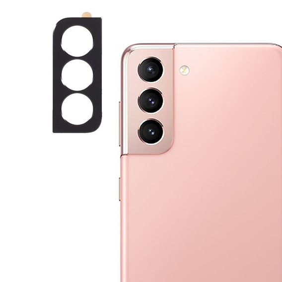 Capac metalic pentru camera foto pentru Samsung galaxy S21, albastru