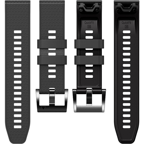 Curea de silicon pentru Garmin Fenix 7 / Forerunner 965 / 955 / 945 / 935, gri / negru