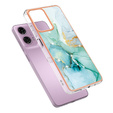 Carcasă de protecție pentru Motorola Moto G24 / G24 Power / G04, Marble Slim Case, verde