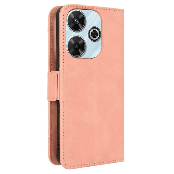 Cu clapetă pentru Xiaomi Redmi 13, Card Slot, roz