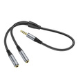 Cablu audio AUX 2-în-1 Hoco UPA21 – splitter jack de 3,5 mm