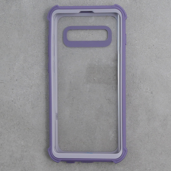 Huse pentru Samsung Galaxy S10 Plus, Dexnor Full Body Rugged, transparent / violet