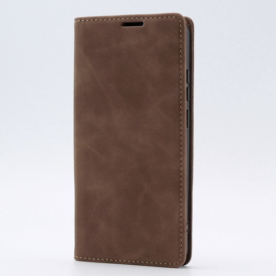 Husă pentru Oppo A78 4G, ERBORD Vintage, portofel cu clapetă, cafea
